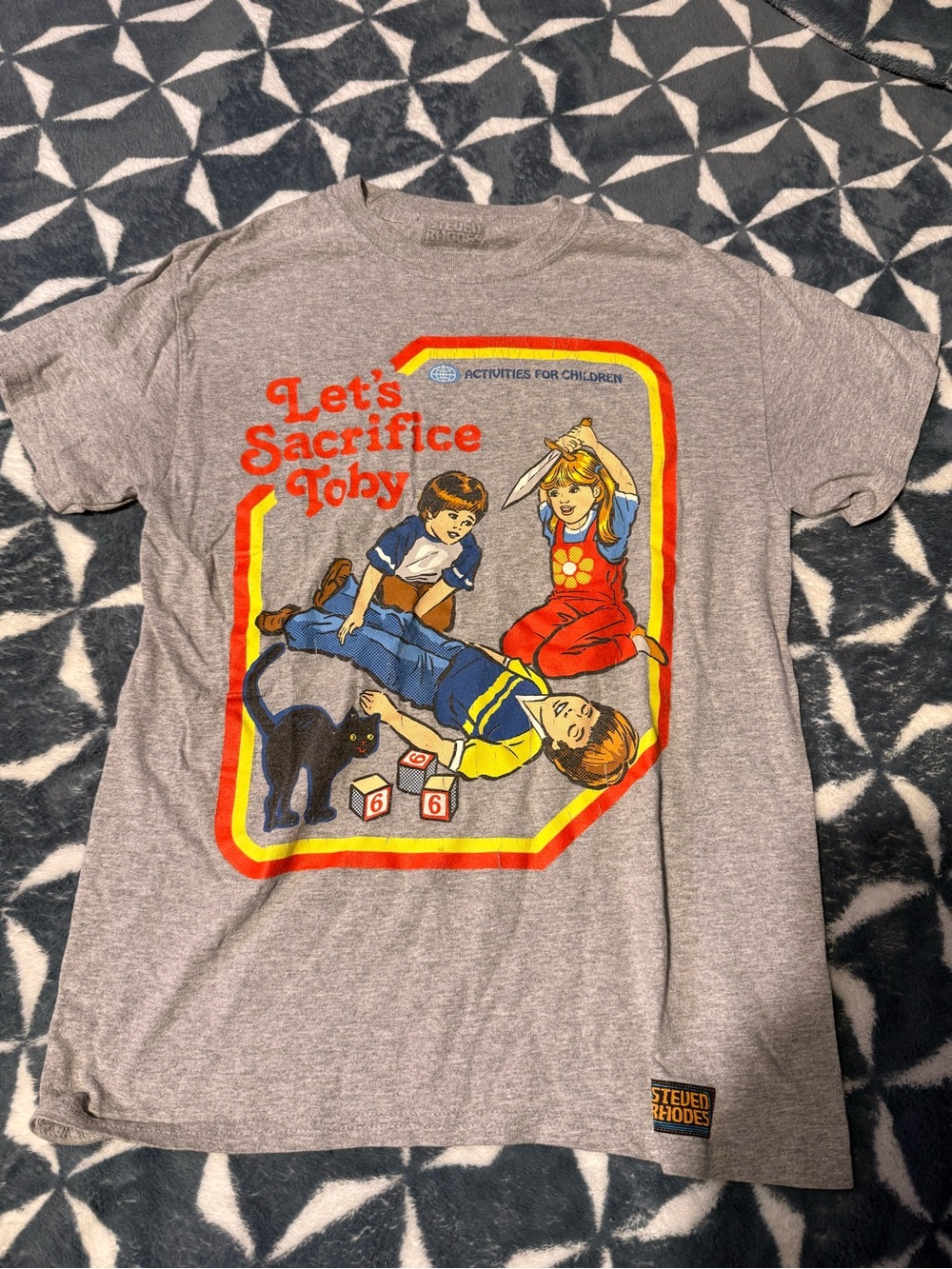 Steven Rhodes Let's Sacrifice Toby Graphic Tee - Gray